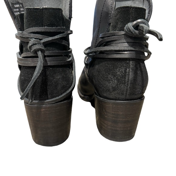 FREEBIRD by Steven Casey Black leather ankle booties boots in size 9. - Picture 3 of 6